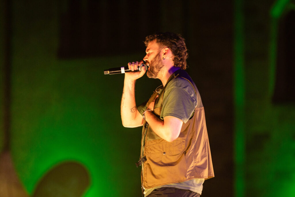 Luxembourgish musician Maale Gars on stage at Echterlive Music Festival