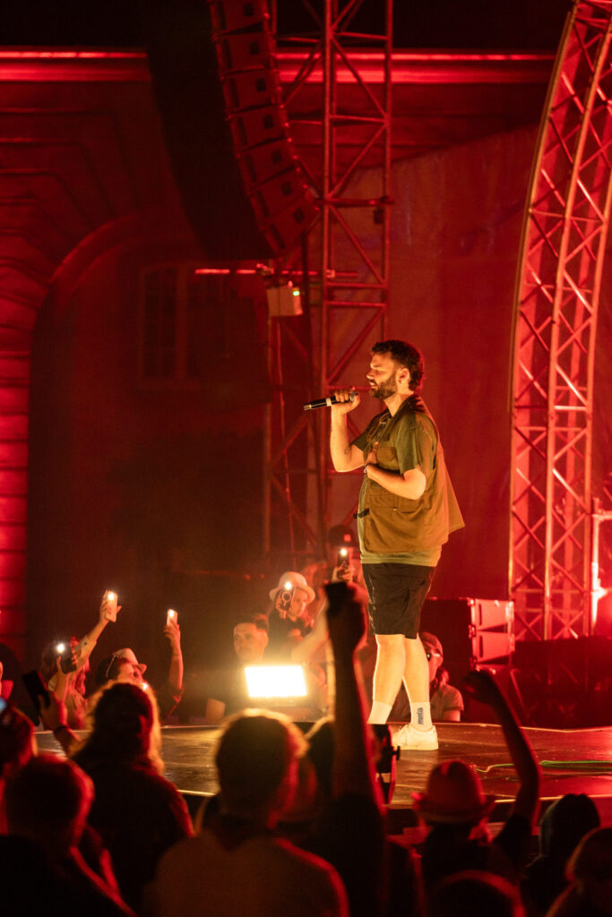 Luxembourgish musician Maale Gars on stage at Echterlive Music Festival