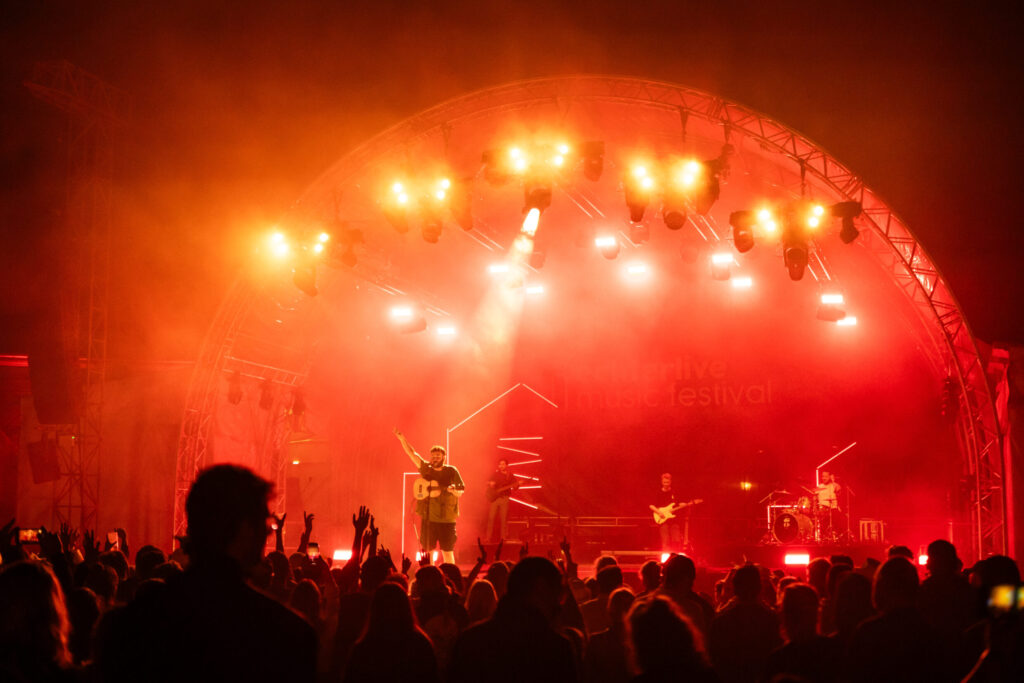 Luxembourgish musician Maale Gars on stage at Echterlive Music Festival