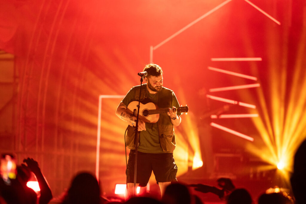 Luxembourgish musician Maale Gars on stage at Echterlive Music Festival