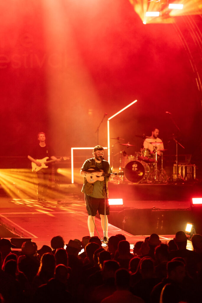 Luxembourgish musician Maale Gars on stage at Echterlive Music Festival