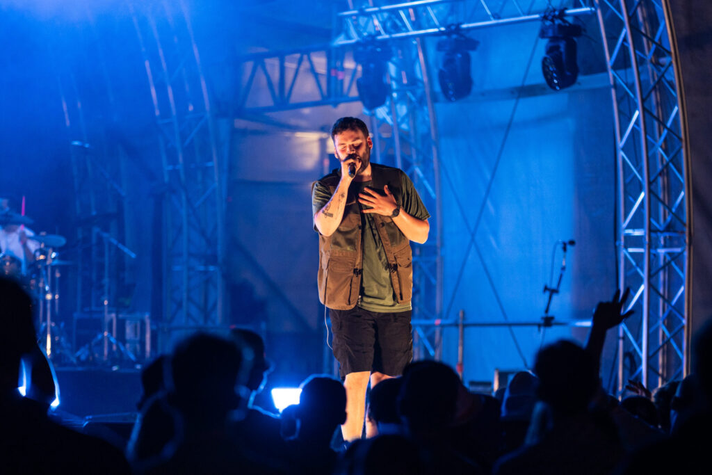 Luxembourgish musician Maale Gars on stage at Echterlive Music Festival