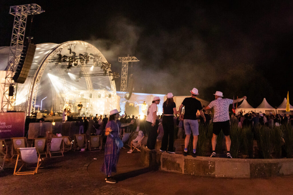 Luxembourgish musician Maale Gars on stage at Echterlive Music Festival