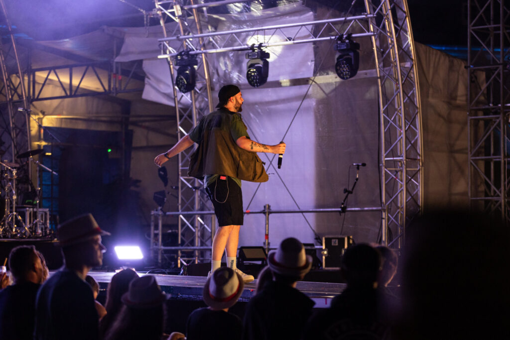 Luxembourgish musician Maale Gars on stage at Echterlive Music Festival