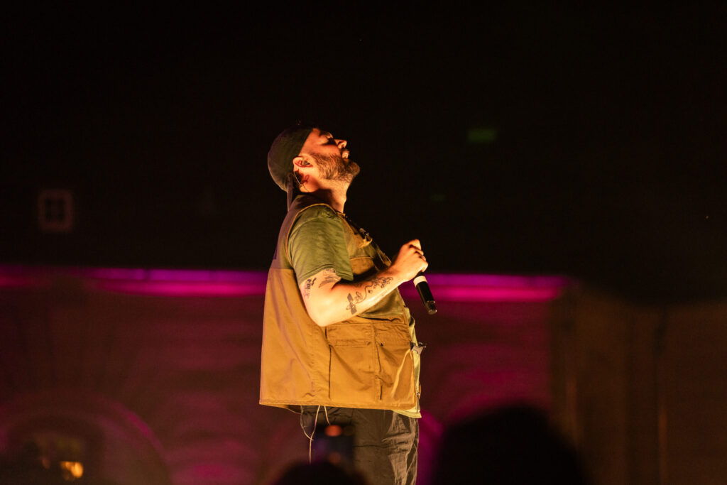 Luxembourgish musician Maale Gars on stage at Echterlive Music Festival