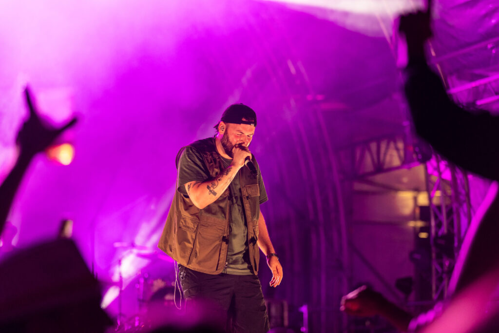 Luxembourgish musician Maale Gars on stage at Echterlive Music Festival