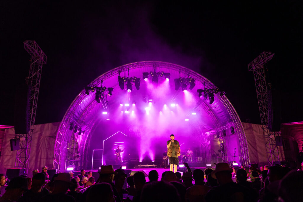 Luxembourgish musician Maale Gars on stage at Echterlive Music Festival