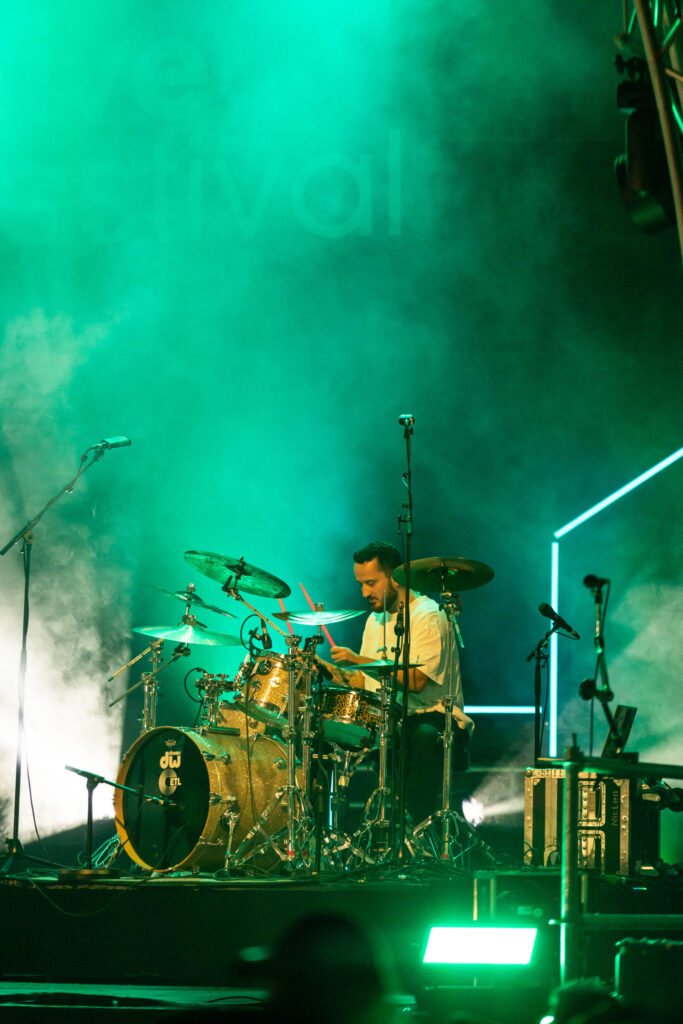 Luxembourgish musician Maale Gars on stage at Echterlive Music Festival