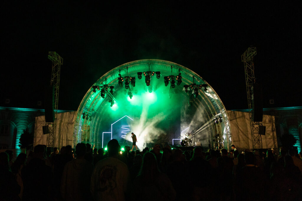 Luxembourgish musician Maale Gars on stage at Echterlive Music Festival