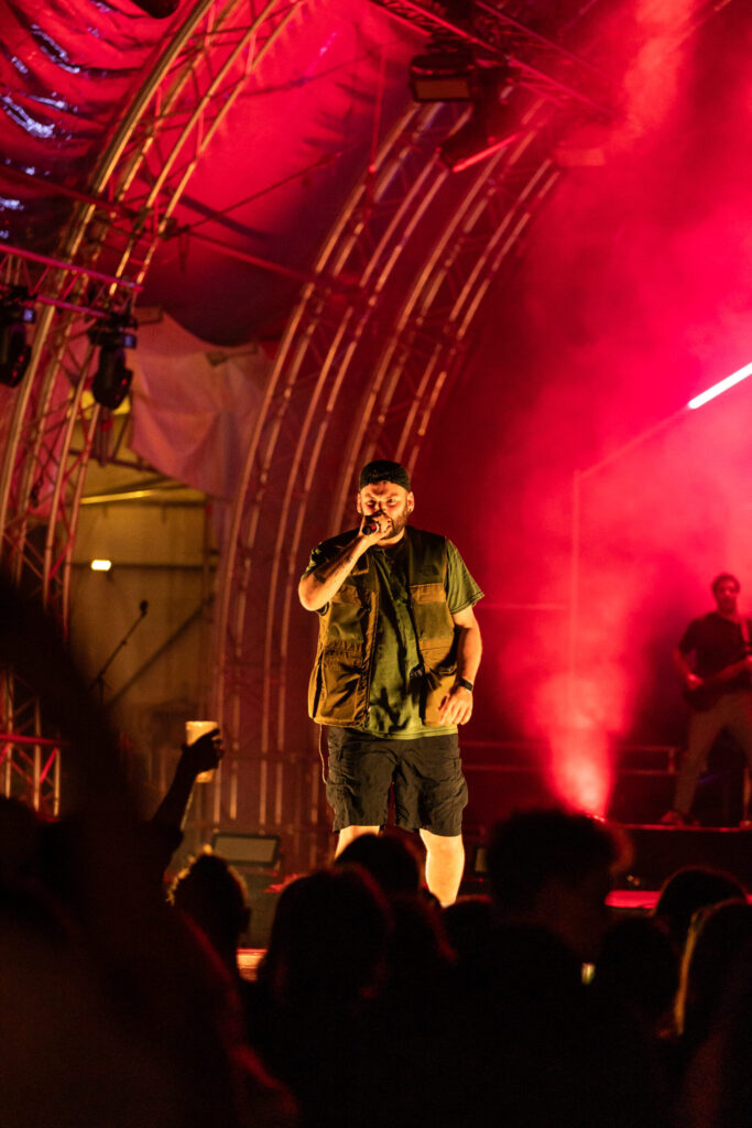 Luxembourgish musician Maale Gars on stage at Echterlive Music Festival