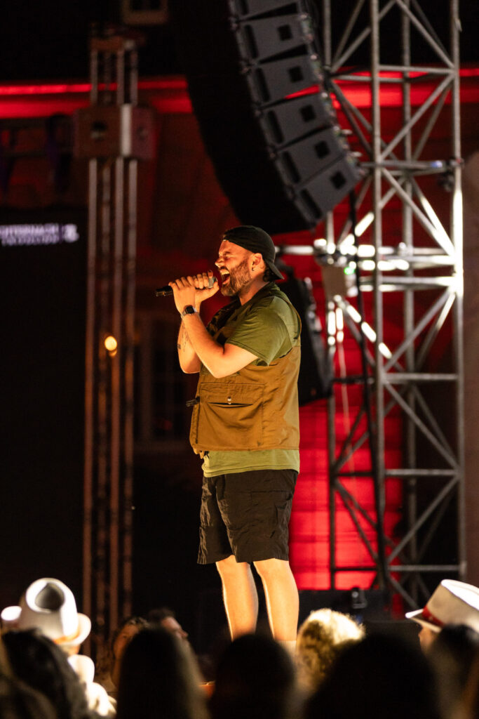 Luxembourgish musician Maale Gars on stage at Echterlive Music Festival