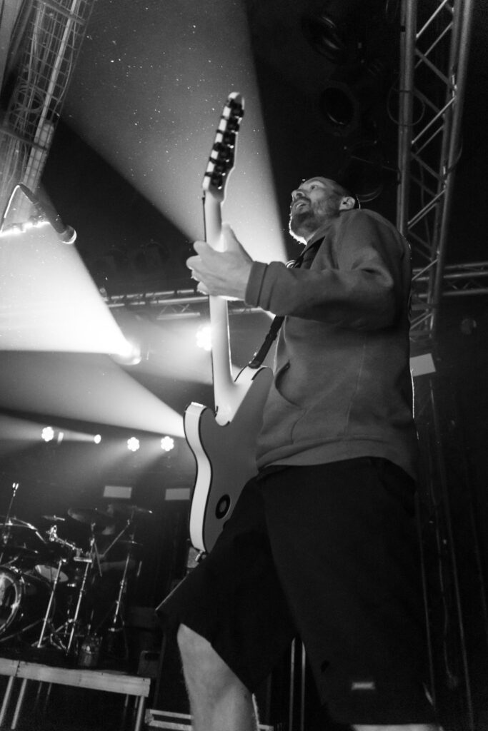 Christopher Rawson, guitarist for Stick To Your Guns, at den Atelier in Luxembourg