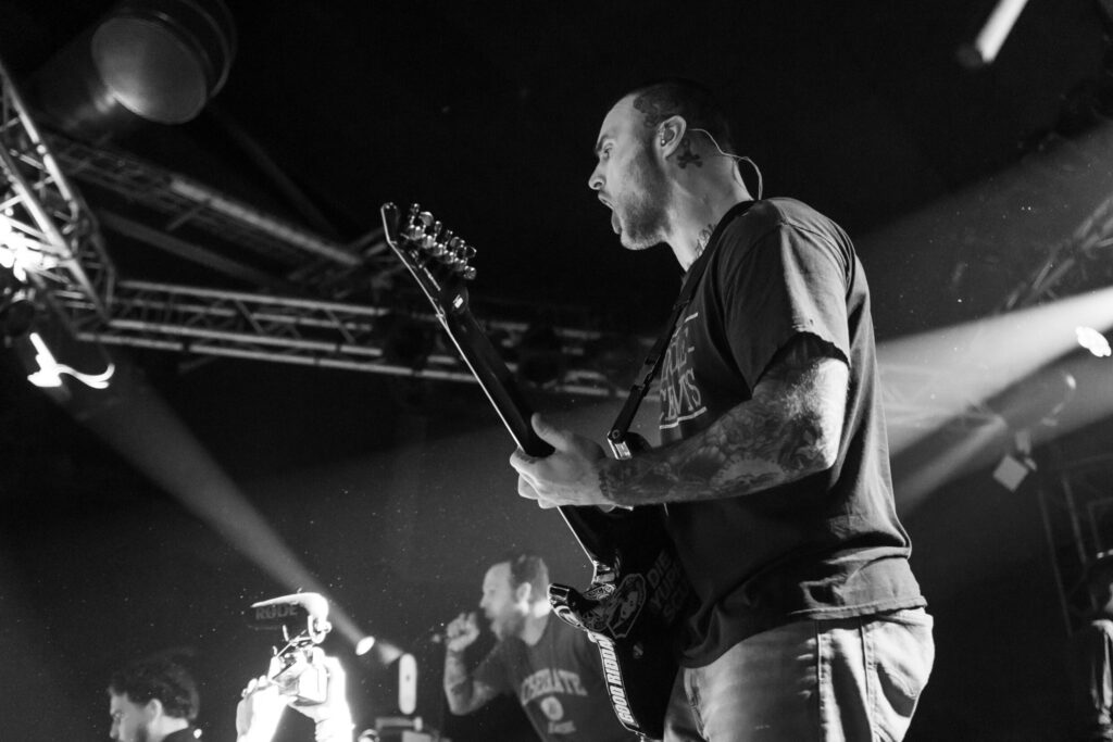Josh James, guitarist for Stick To Your Guns, at den Atelier in Luxembourg