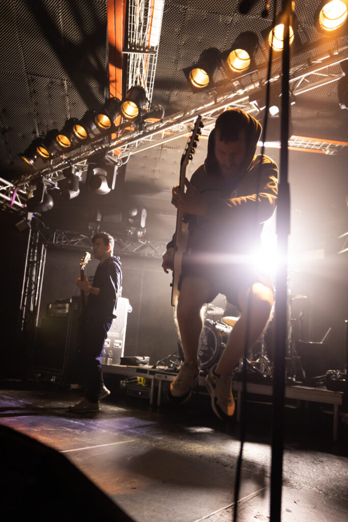 Christopher Rawson, guitarist for Stick To Your Guns, at den Atelier in Luxembourg